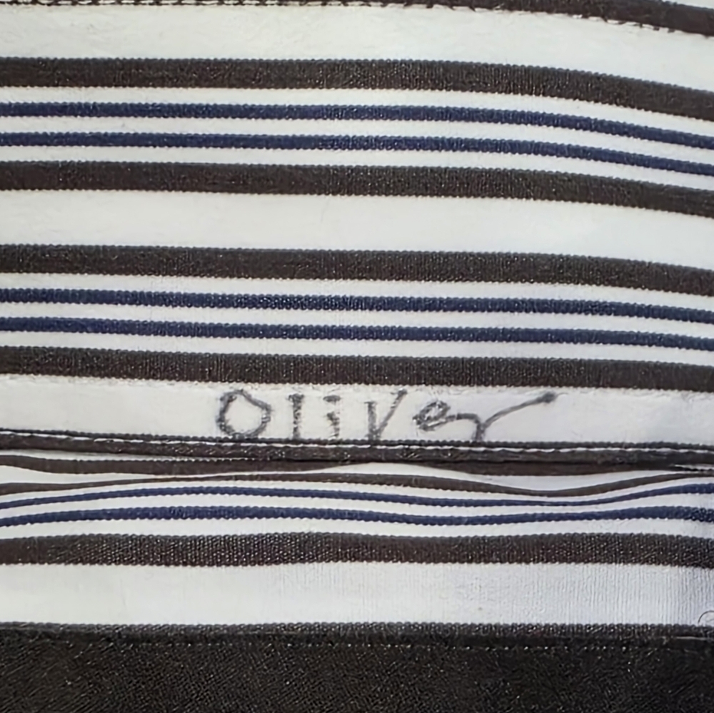 Canali Made In Italy Classic Cotton Striped Designer Shirt Corporate Sartorial - Picture 10 of 10